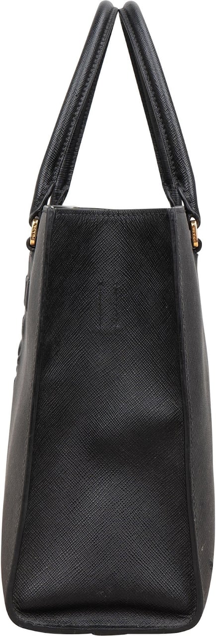 Prada Saffiano Leather Small Tote Handbag Zwart