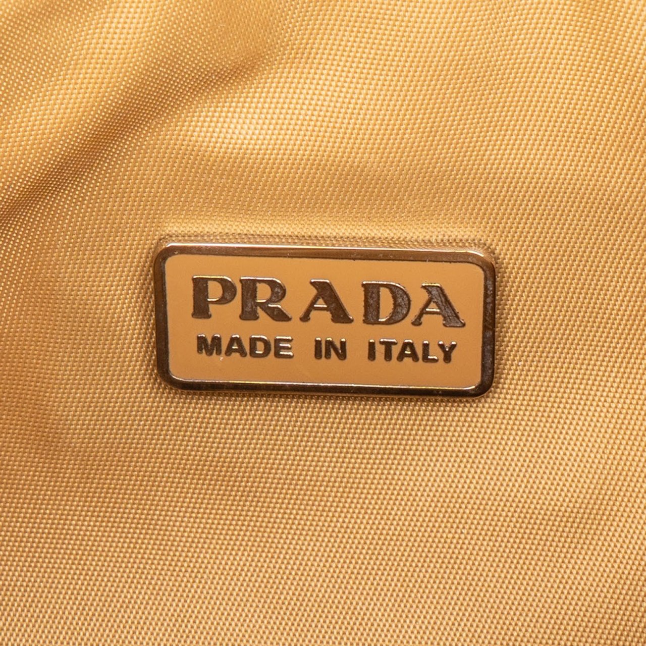 Prada Nylon Triangle Vintage Re-Edition Handbag Beige