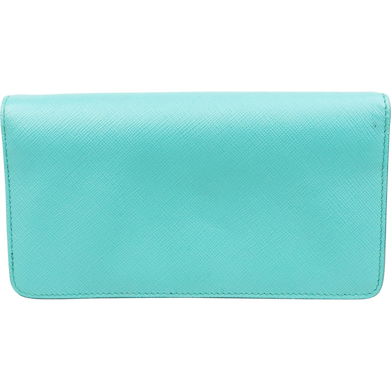 Prada Saffiano Leather Wallet On Chain Crossbody Bag Blauw