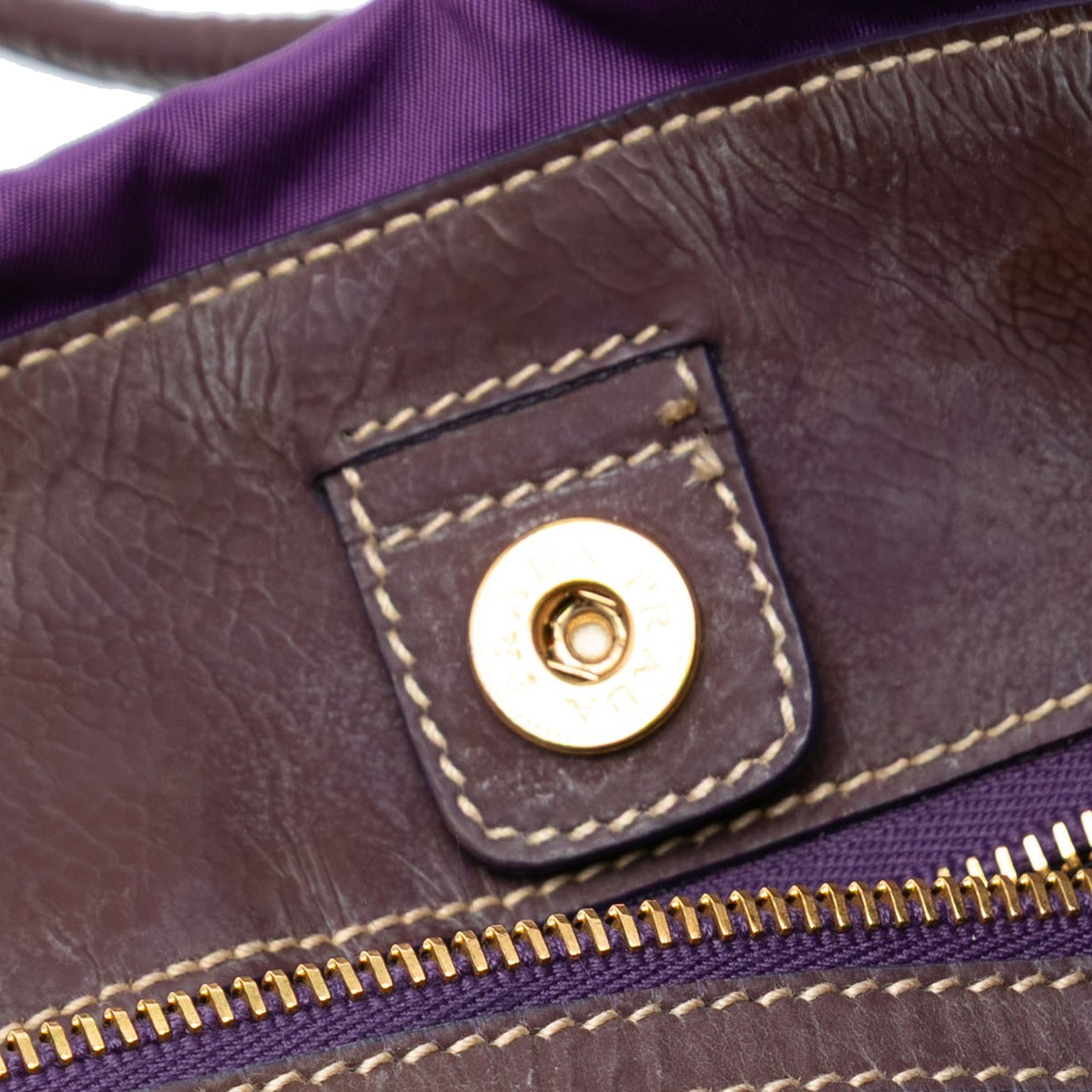 Prada Tessuto Pietre Jeweled Tote Paars