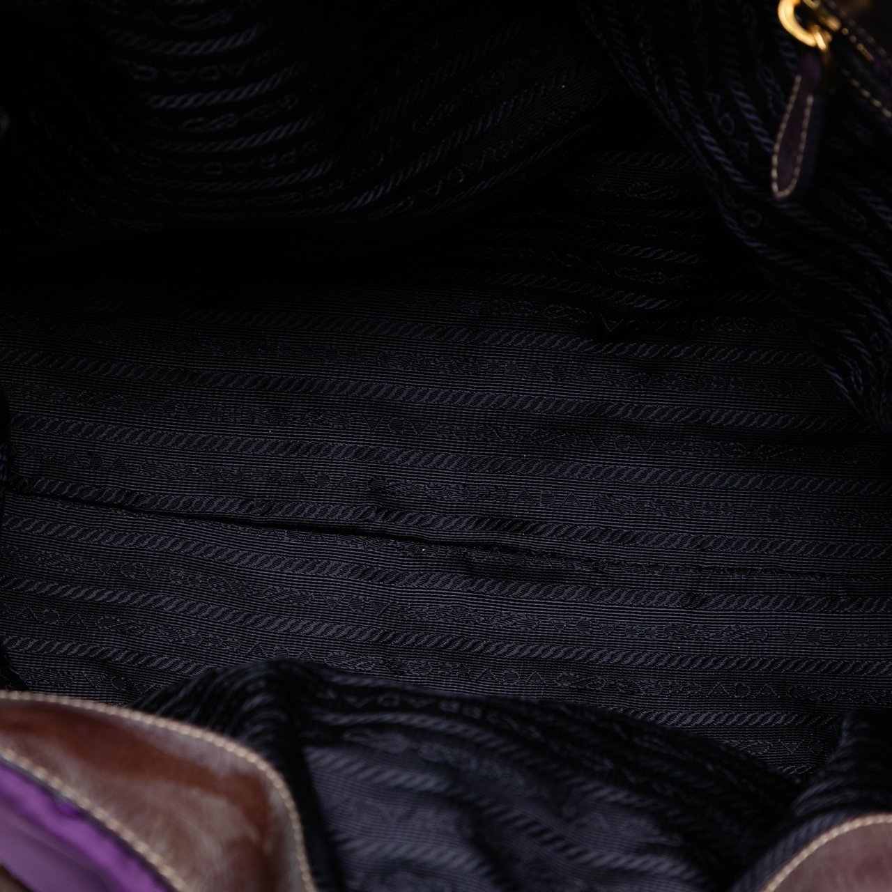 Prada Tessuto Pietre Jeweled Tote Paars