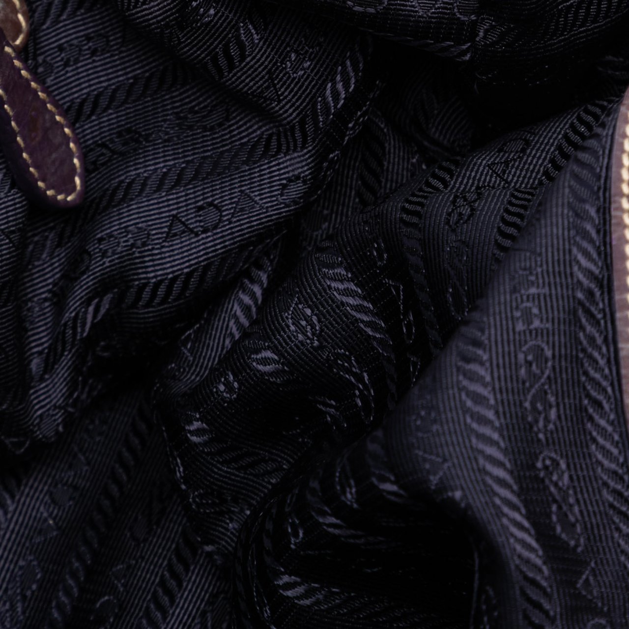 Prada Tessuto Pietre Jeweled Tote Paars