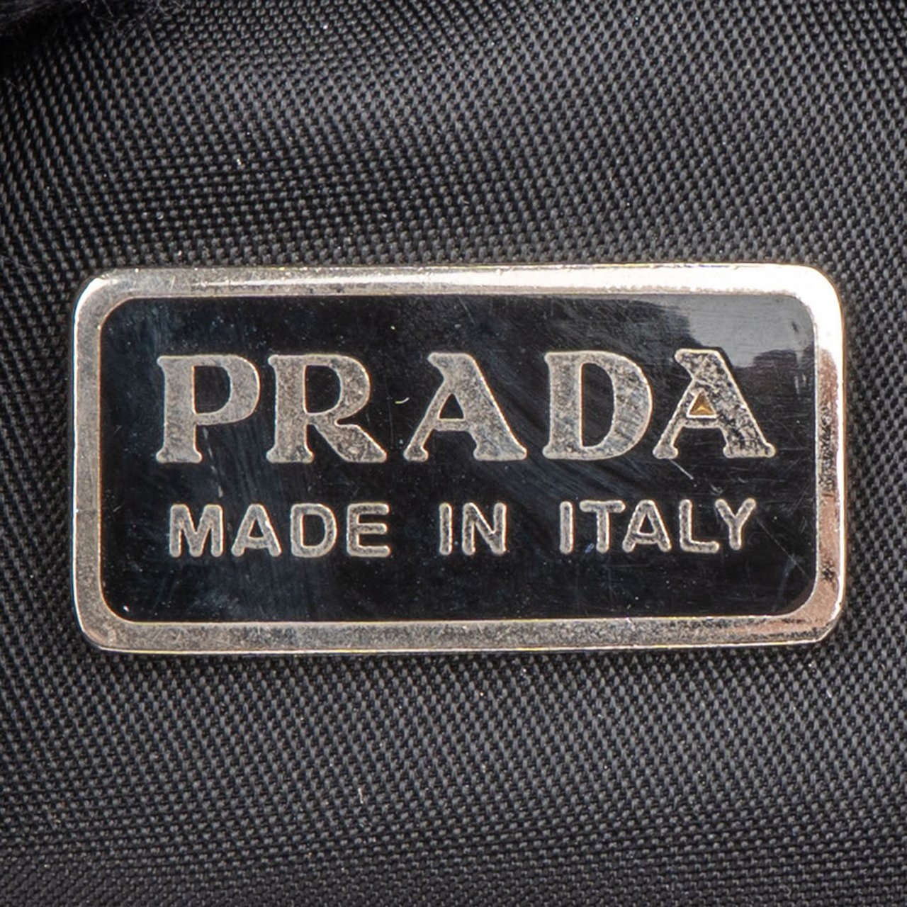 Prada Prada Black Nylon Triangle Vintage Re-Edition Handbag Zwart