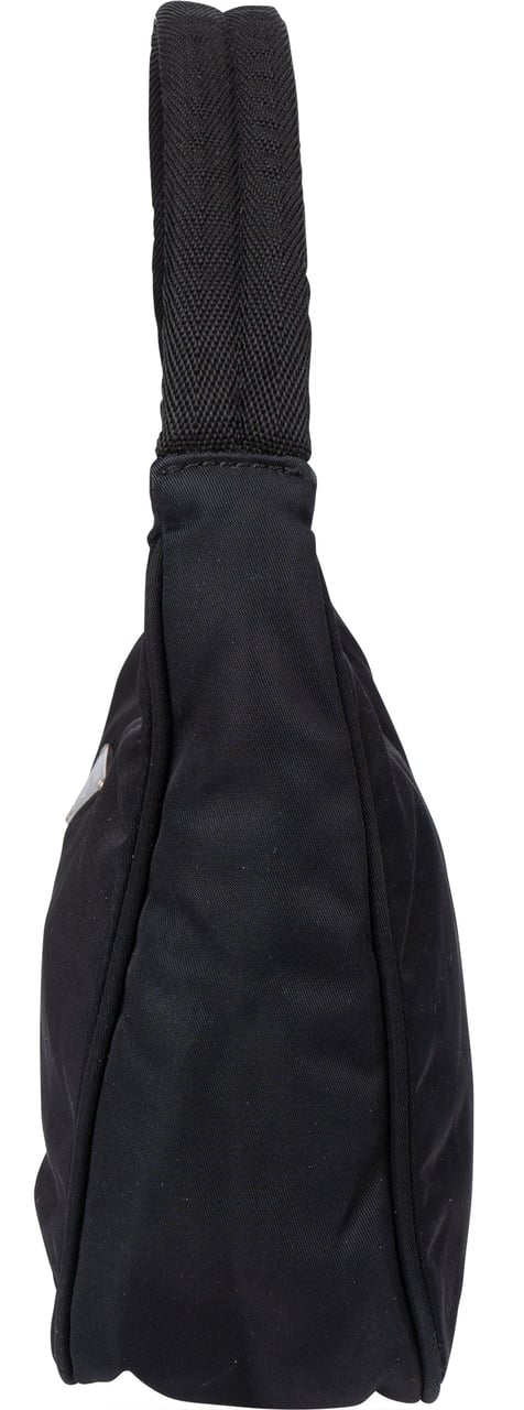 Prada Prada Black Nylon Triangle Vintage Re-Edition Handbag Zwart