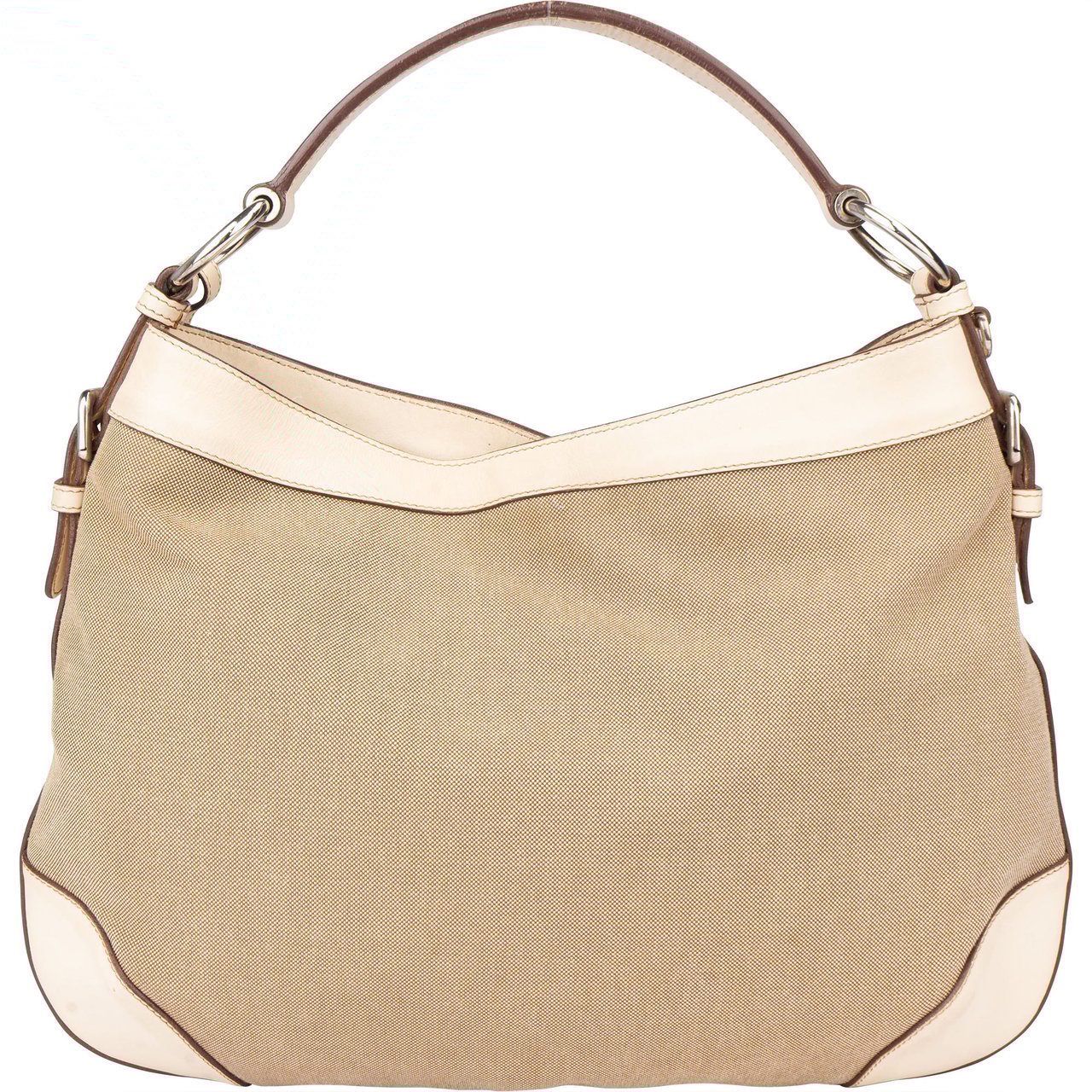 Prada Prada Jacquard Monogram Handbag Beige