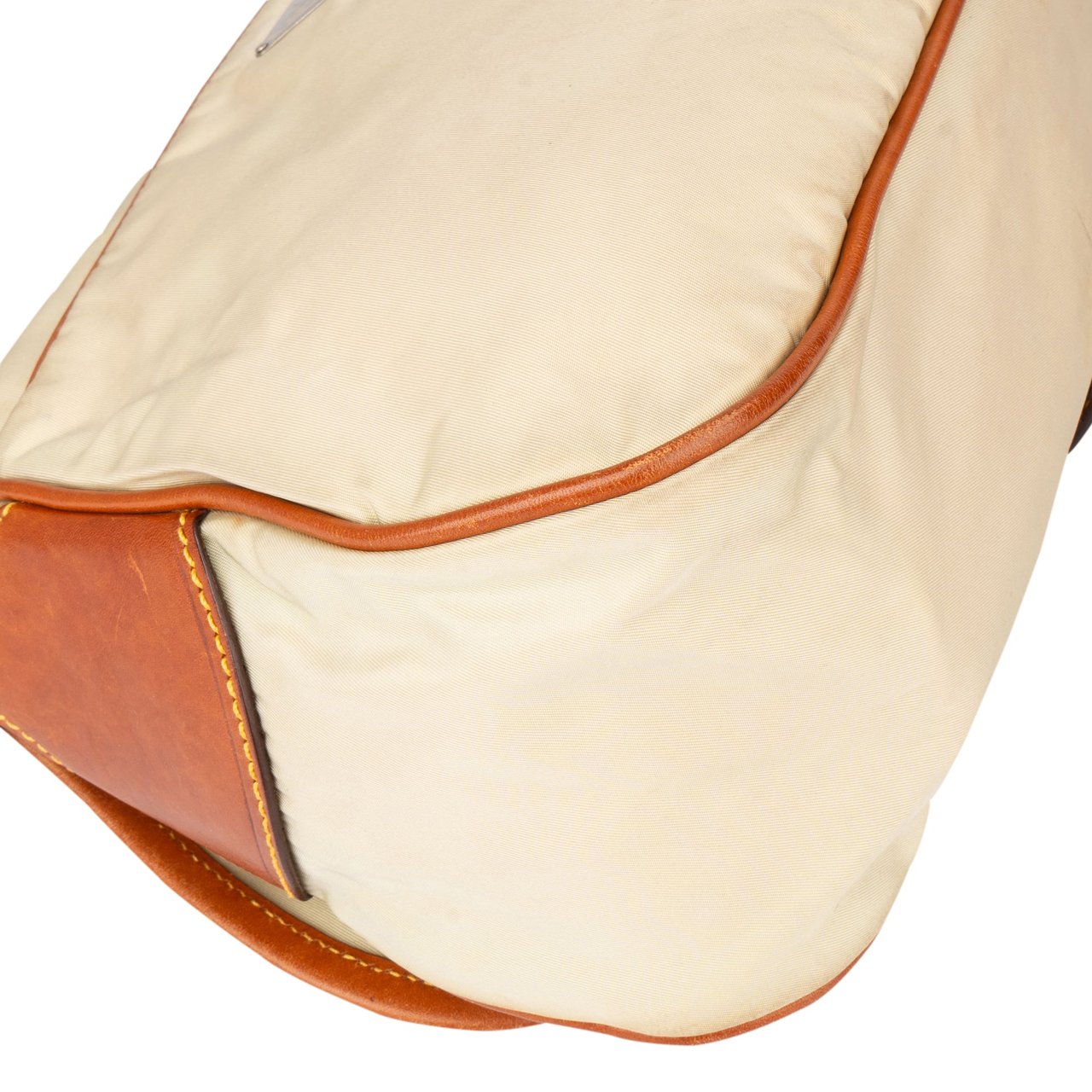 Prada Prada Nylon Triangle Shoulder Bag Beige