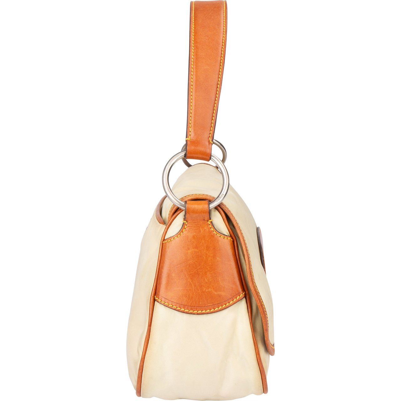 Prada Prada Nylon Triangle Shoulder Bag Beige