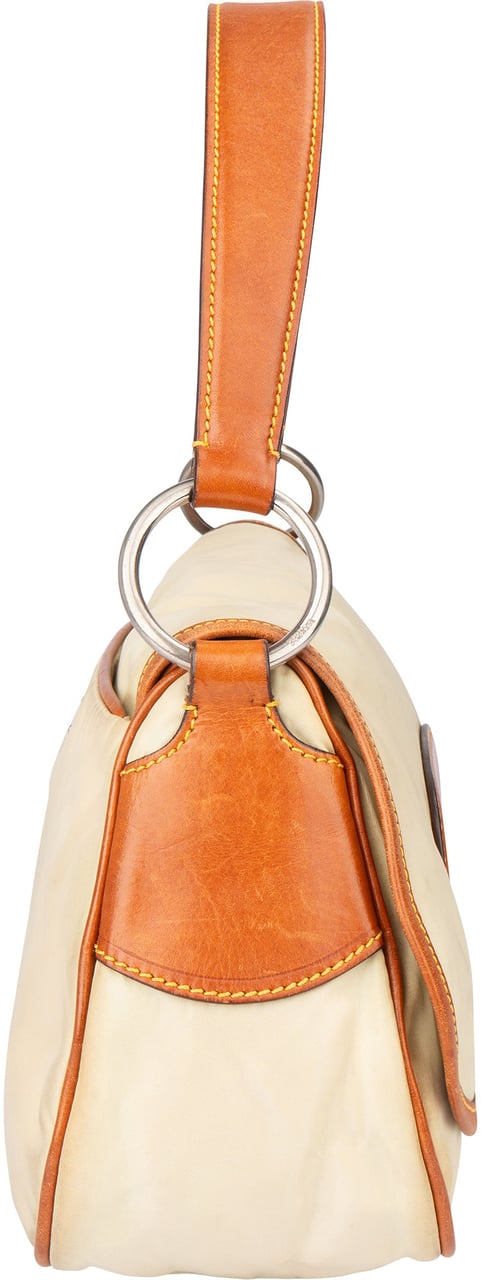 Prada Nylon Triangle Shoulder Bag Beige
