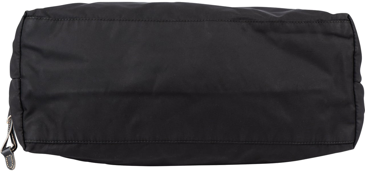 Prada Prada Nylon Saffiano Leather Shopper Handbag Zwart