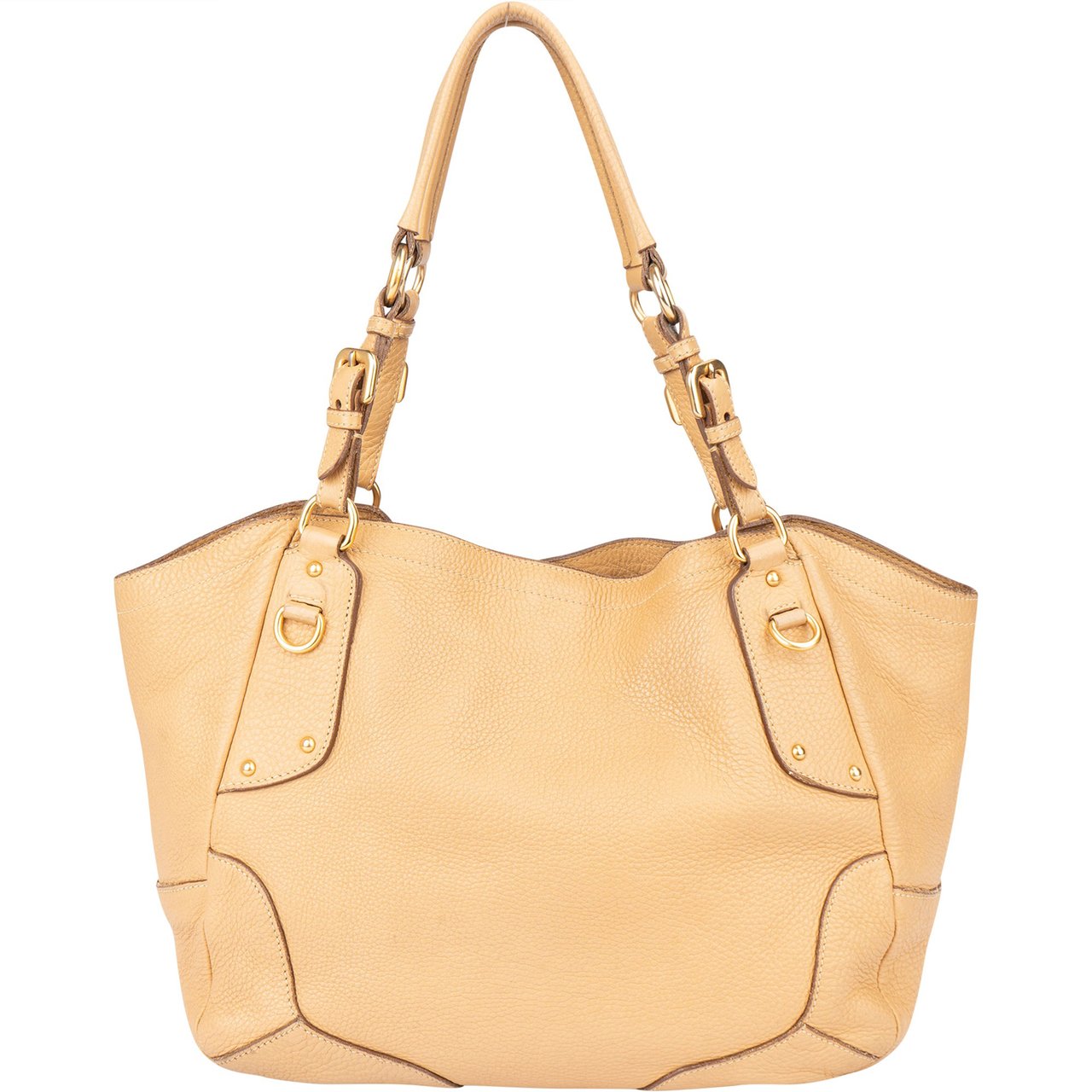 Prada Prada Beige Calfskin City Handbag Beige