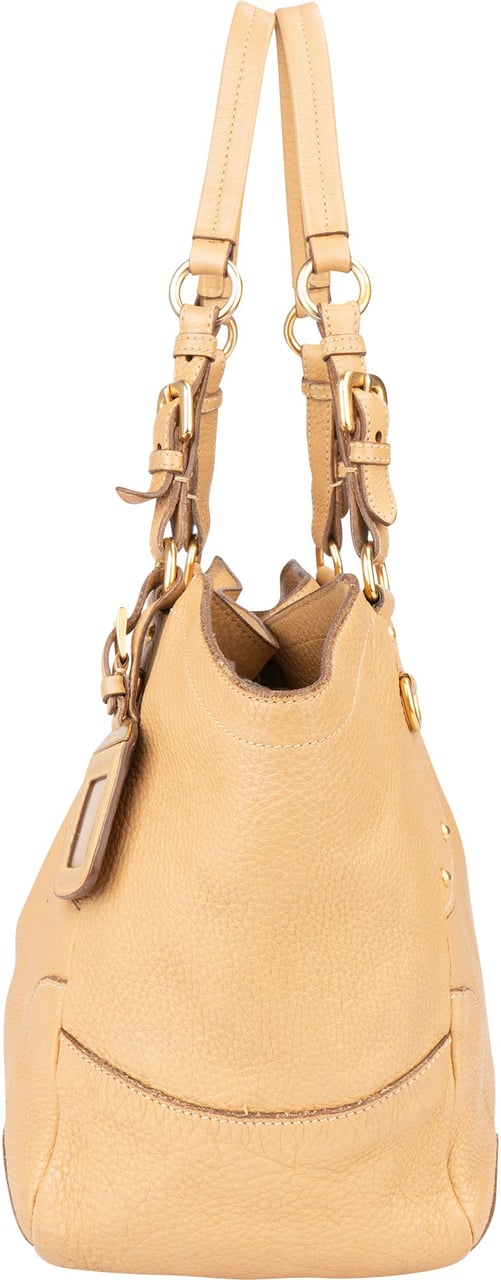 Prada Prada Beige Calfskin City Handbag Beige
