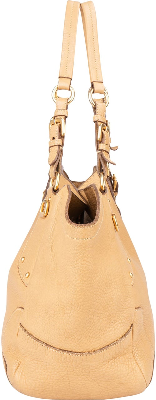 Prada Prada Beige Calfskin City Handbag Beige