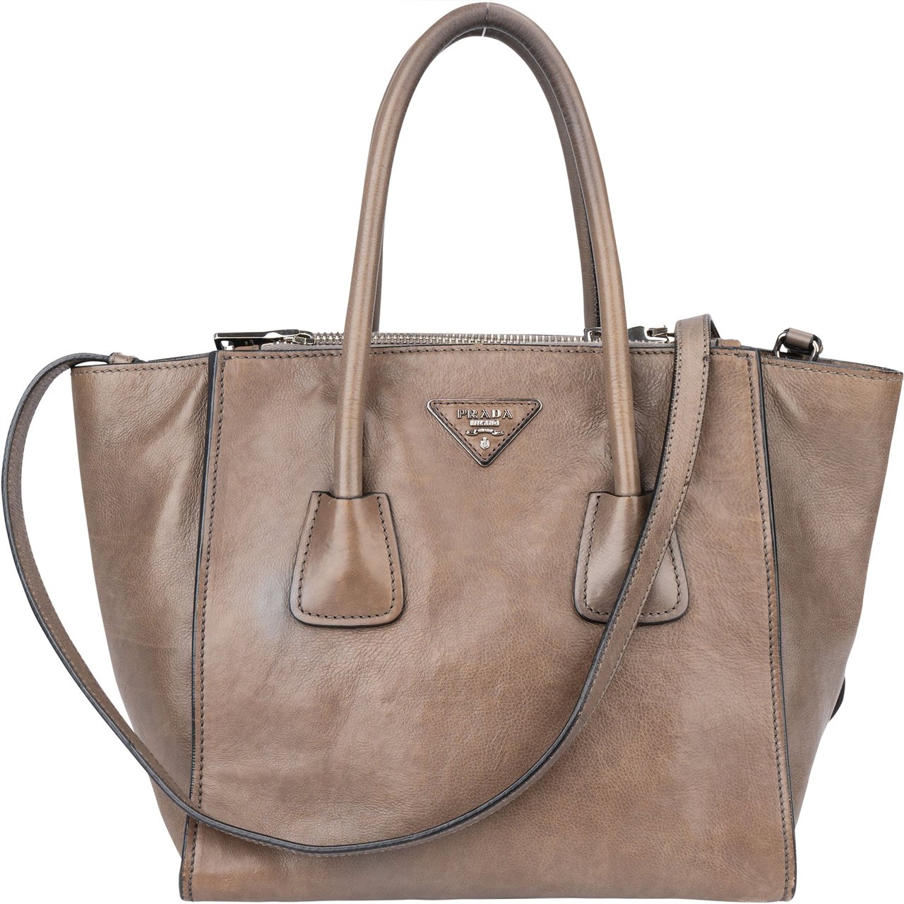 Prada Prada Leather Vitello Handbag Divers
