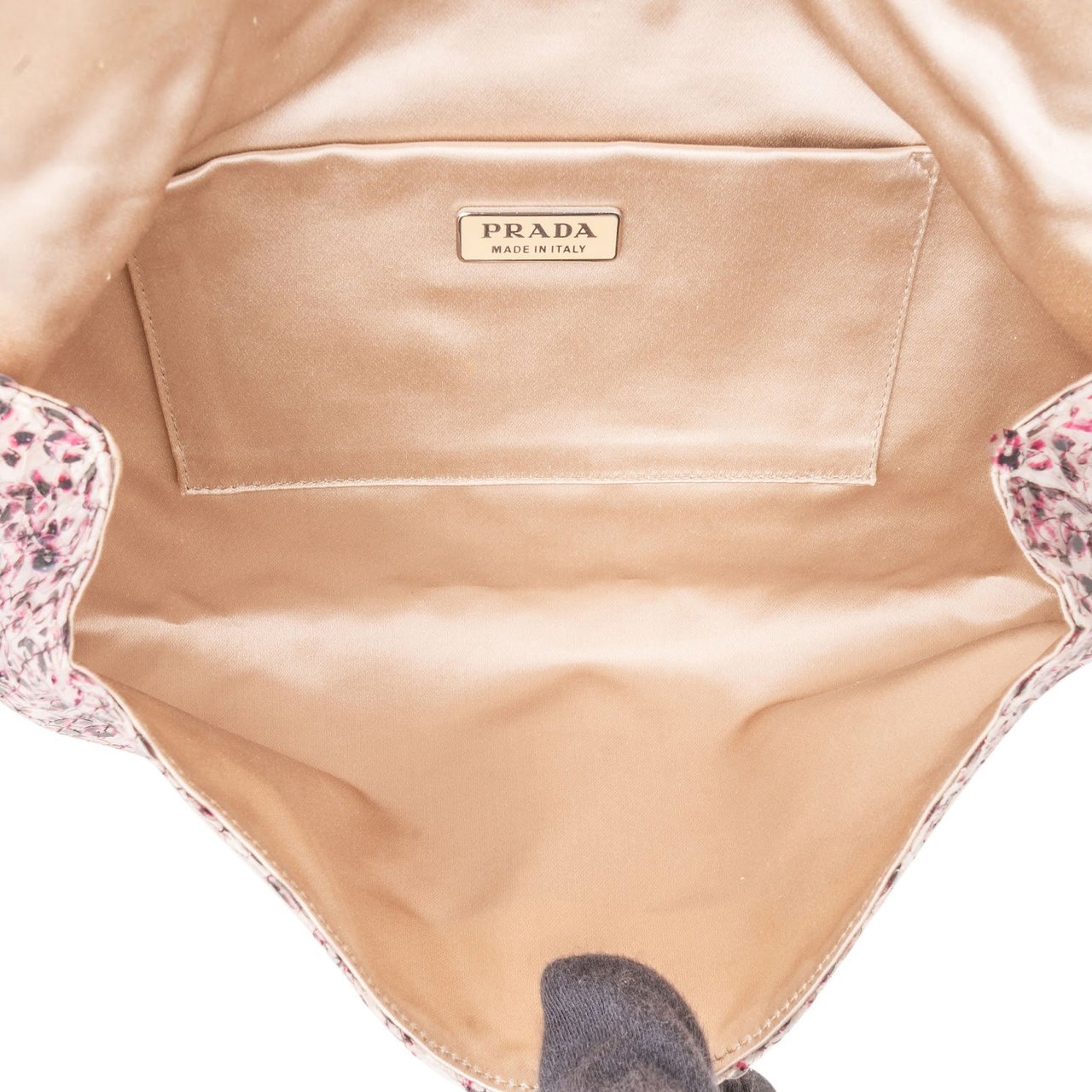 Prada Sequin Embellished Flap Shoulder Bag Roze