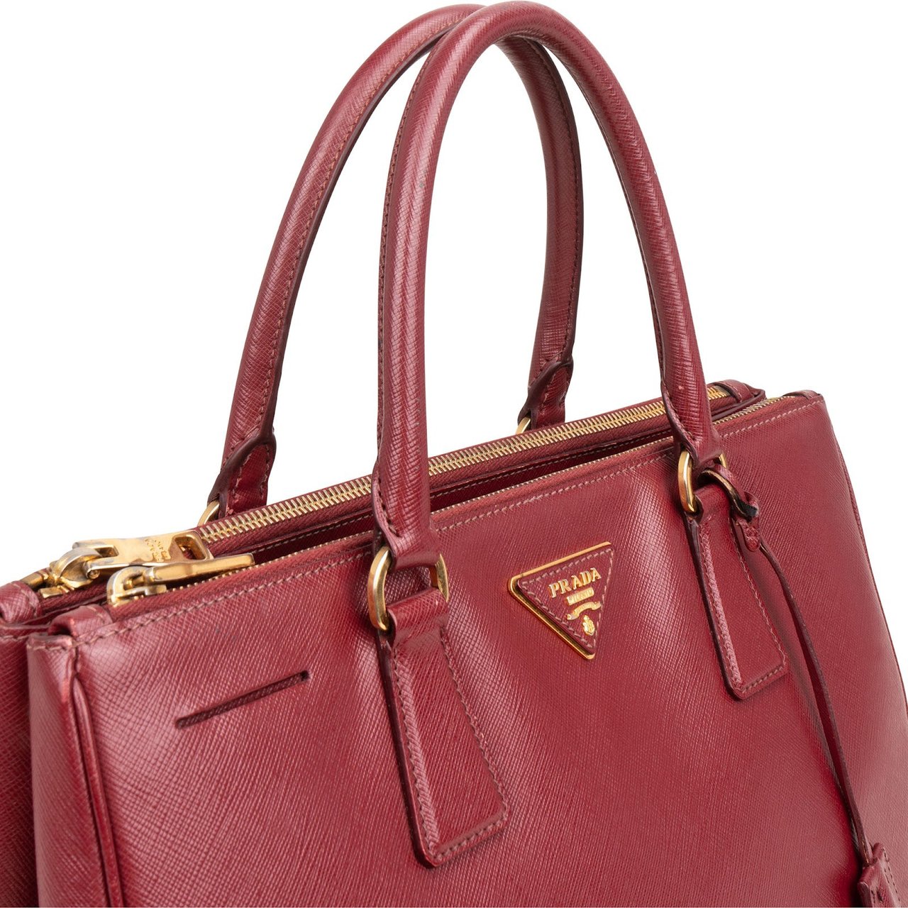 Prada Saffiano Leather Galleria Handbag Rood