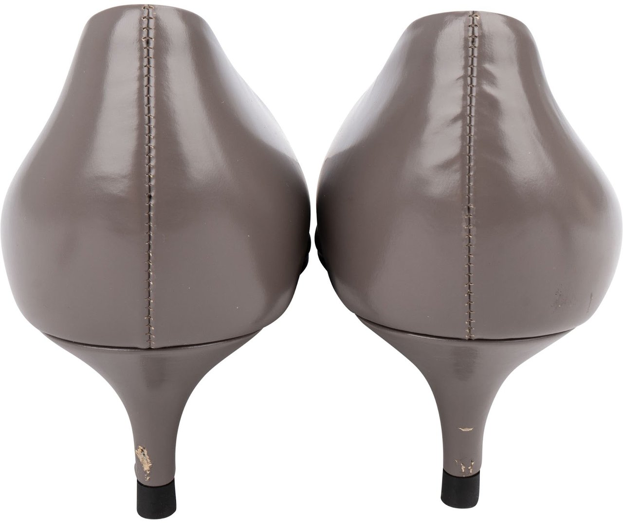 Prada Multicolor Patent Leather Cap-Toe Kitten Heel Pumps (37) Divers