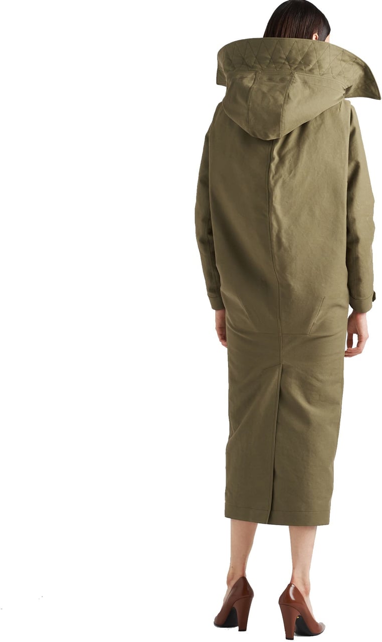Prada Prada Long Parka Coat Groen