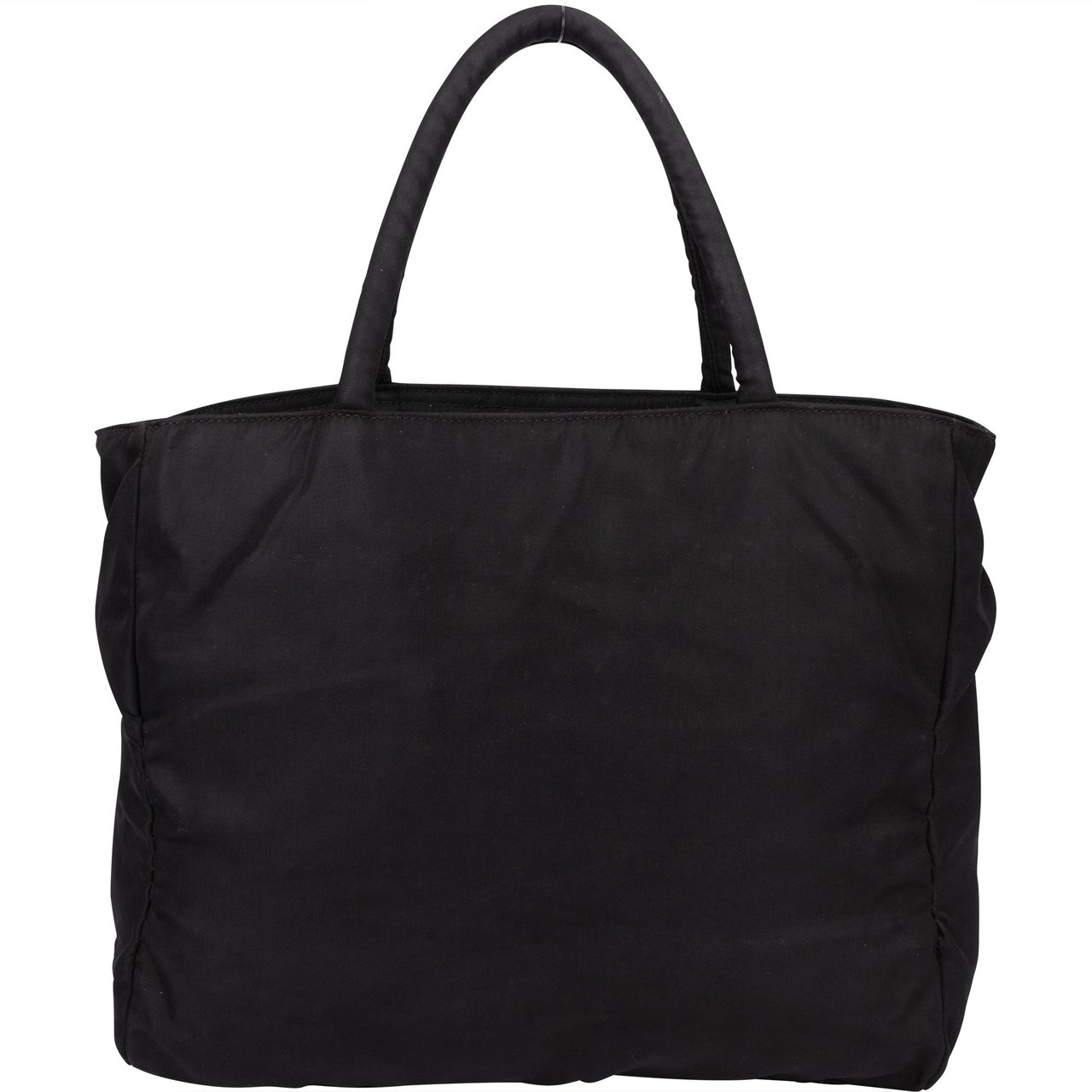 Prada Black Nylon Triangle Handbag Zwart