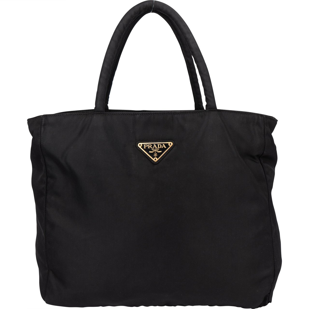 Prada Prada Black Nylon Triangle Handbag Zwart