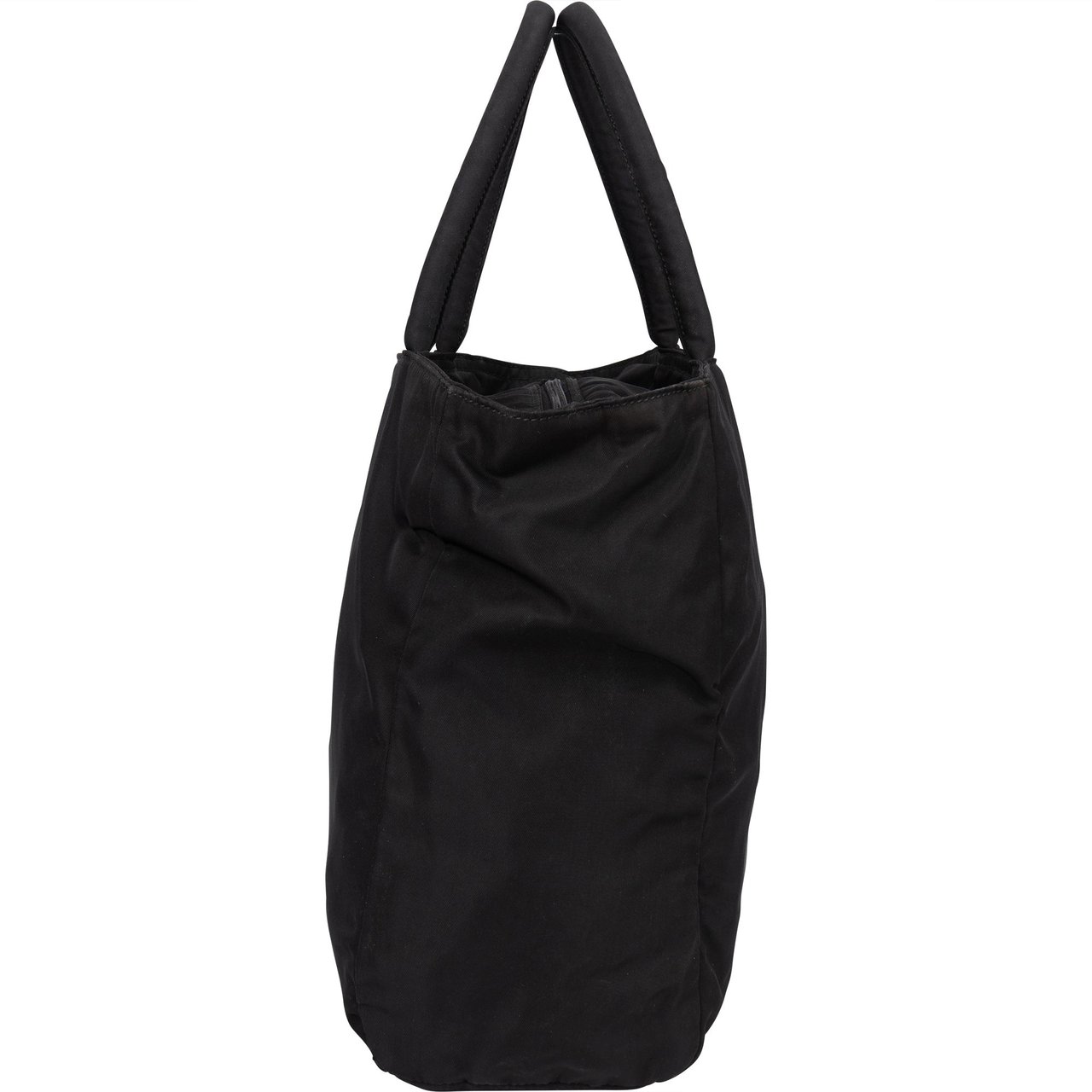 Prada Black Nylon Triangle Handbag Zwart