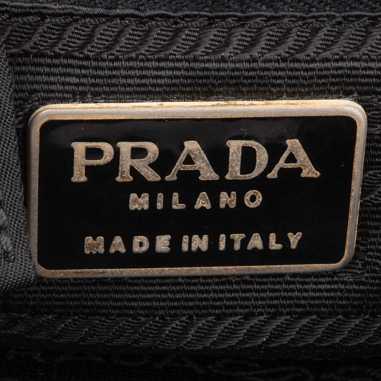 Prada Prada Black Nylon Triangle Handbag Zwart
