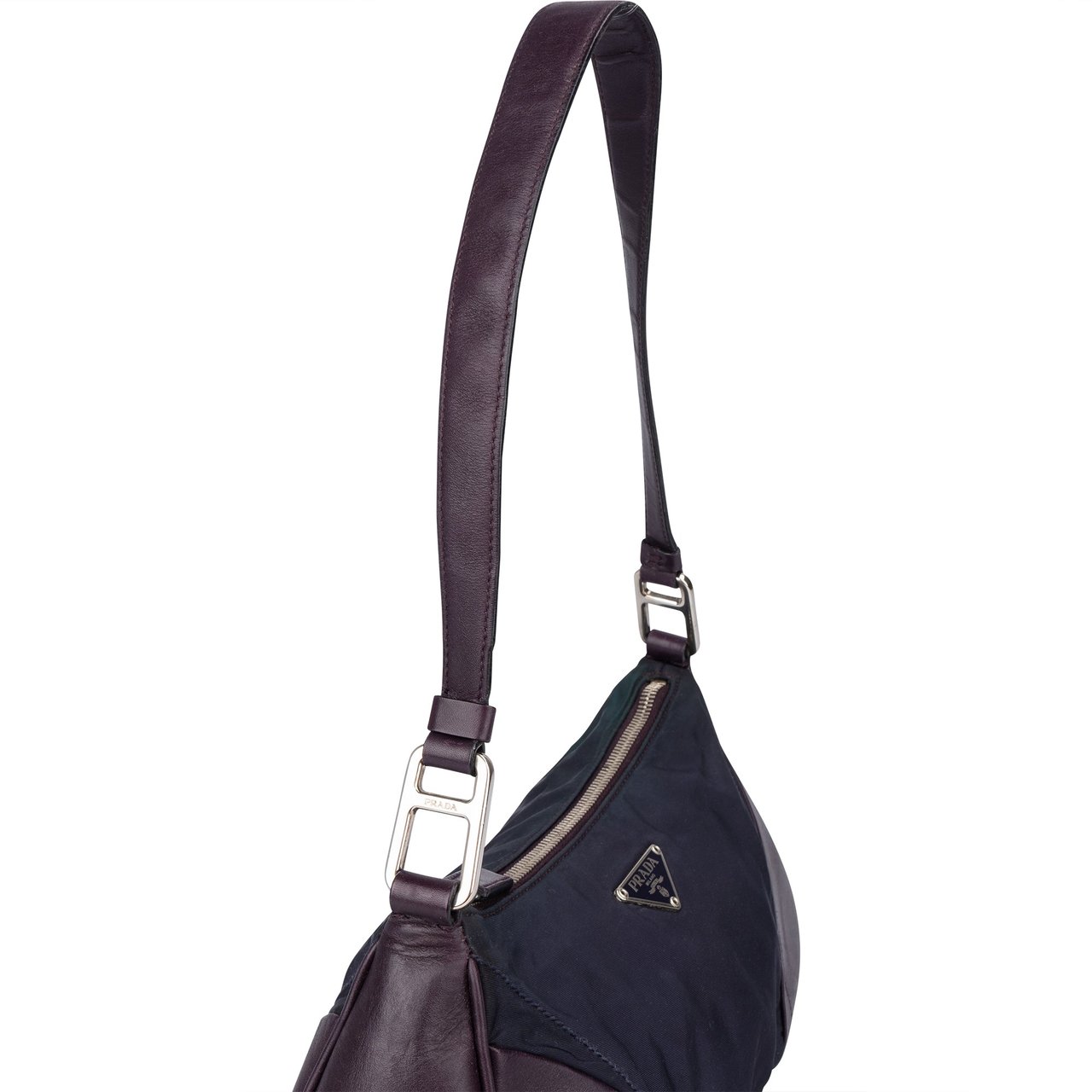 Prada Prada Purple Nylon Triangel Shoulder Bag Paars