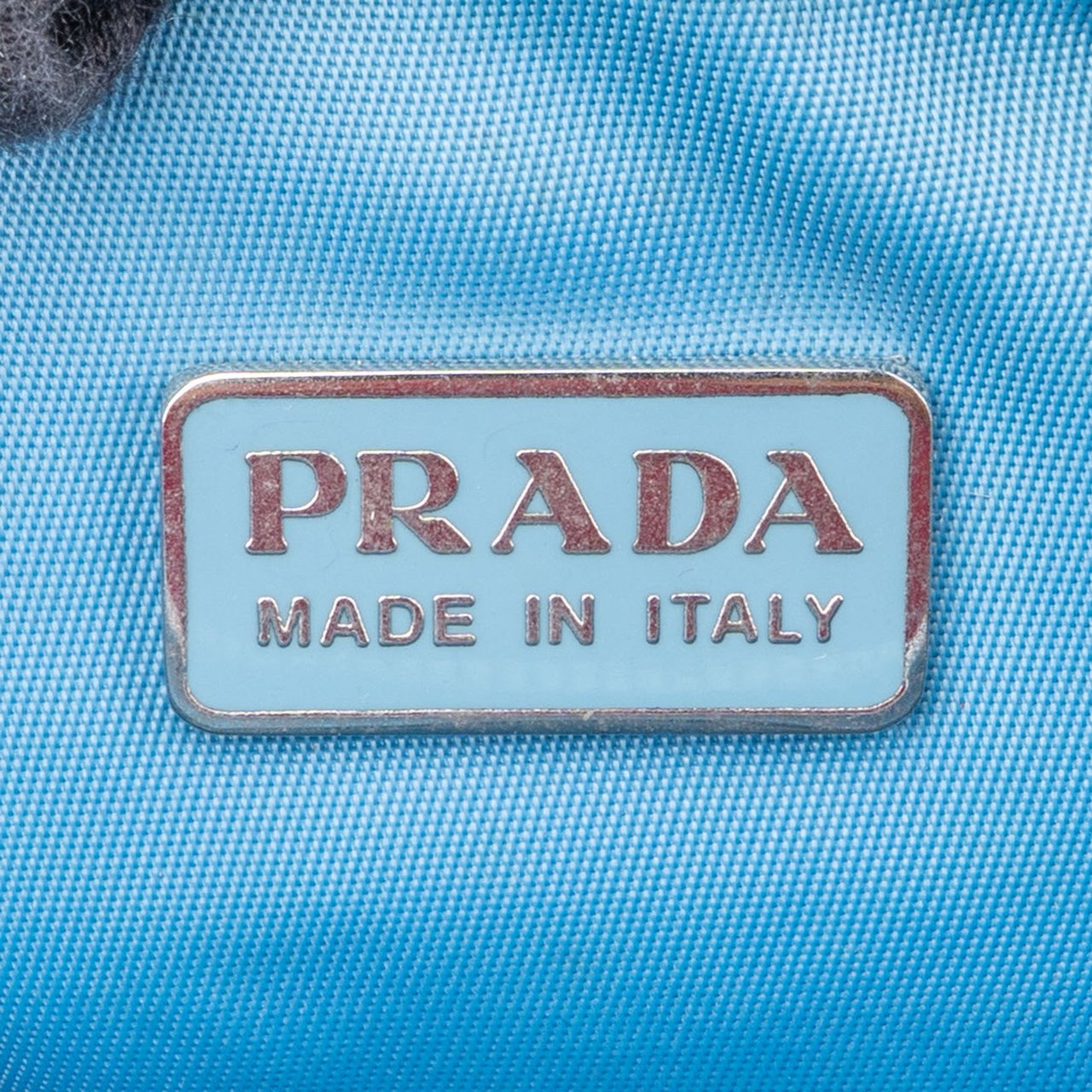 Prada Prada Blue Nylon Triangle Handbag Blauw