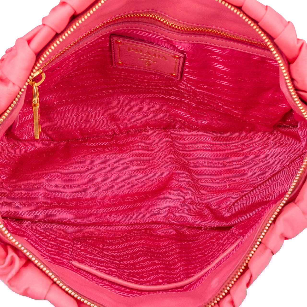 Prada Prada Pink Nylon City Handbag Roze