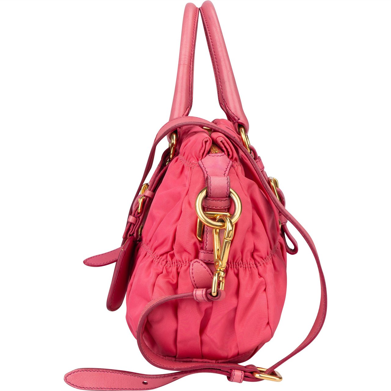 Prada Prada Pink Nylon City Handbag Roze