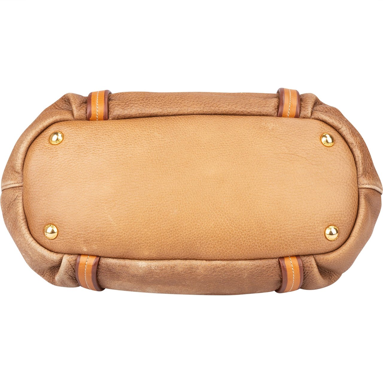 Prada Prada Calfskin Cervo Antik Handbag Bruin