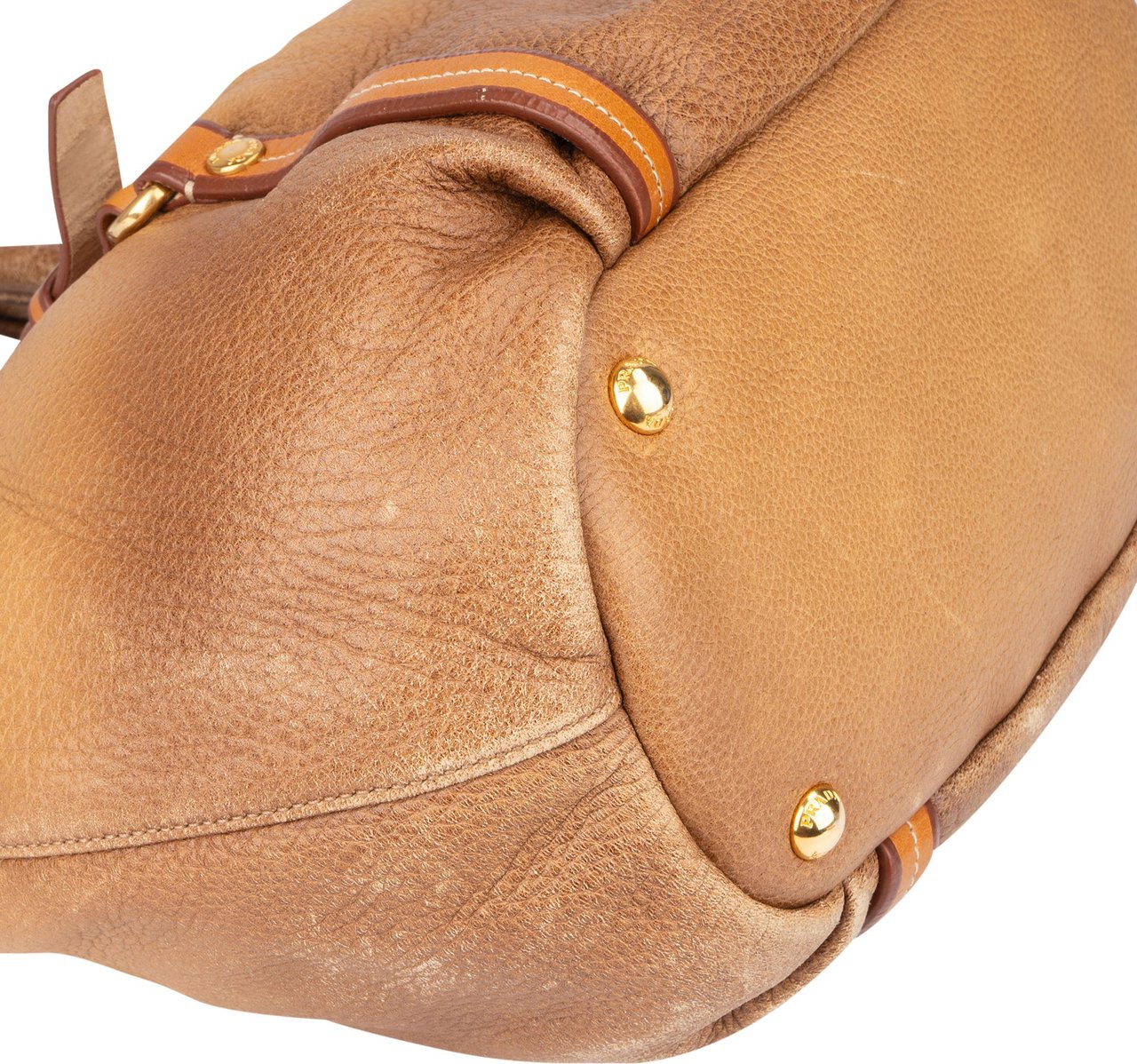 Prada Calfskin Cervo Antik Handbag Bruin