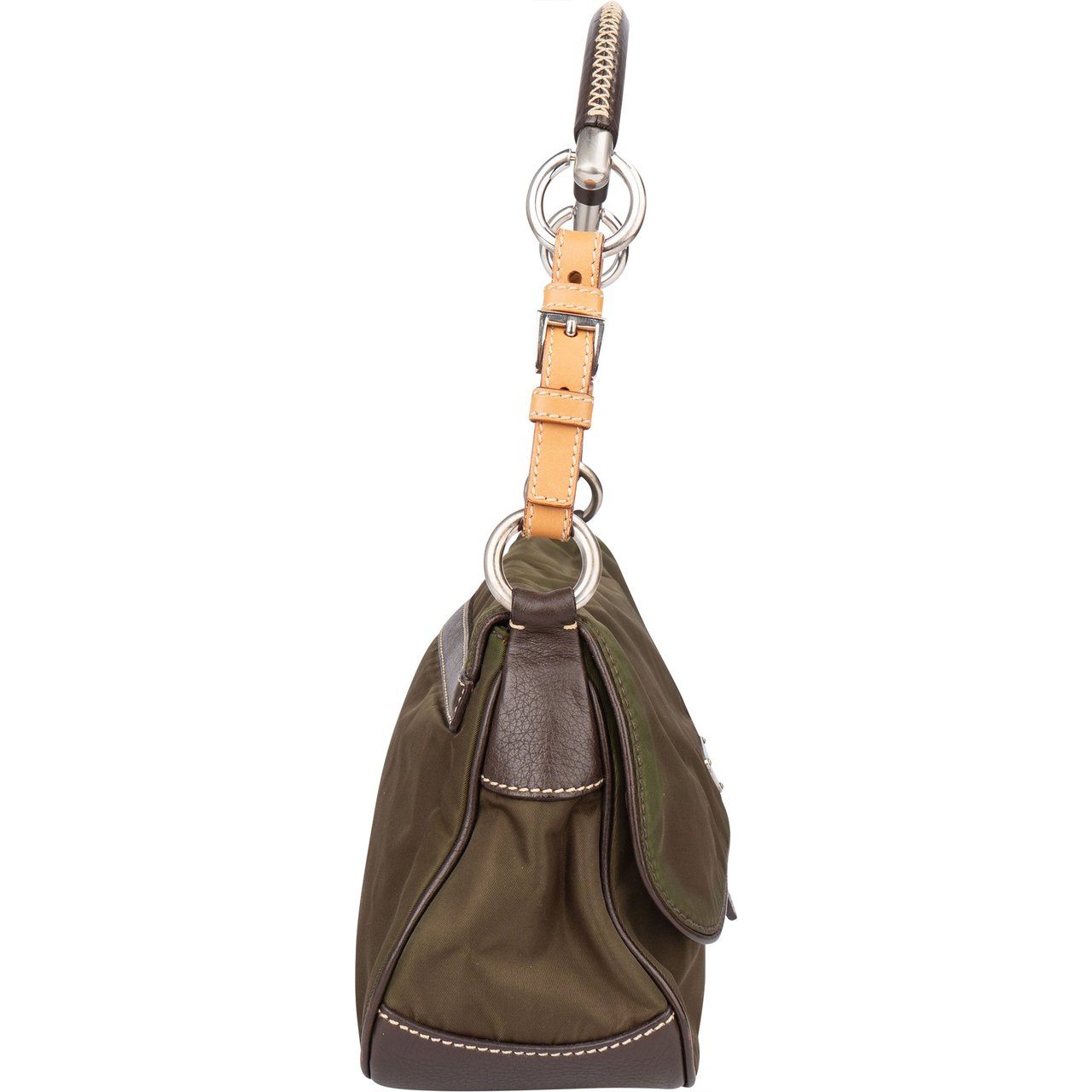 Prada Prada Green Nylon Daino Shoulder Bag Groen
