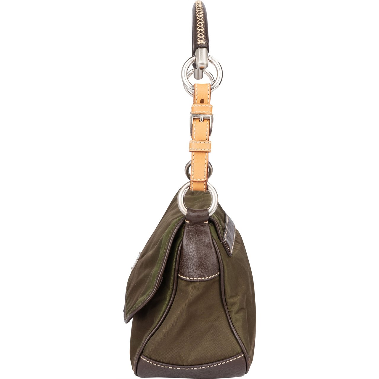 Prada Prada Green Nylon Daino Shoulder Bag Groen