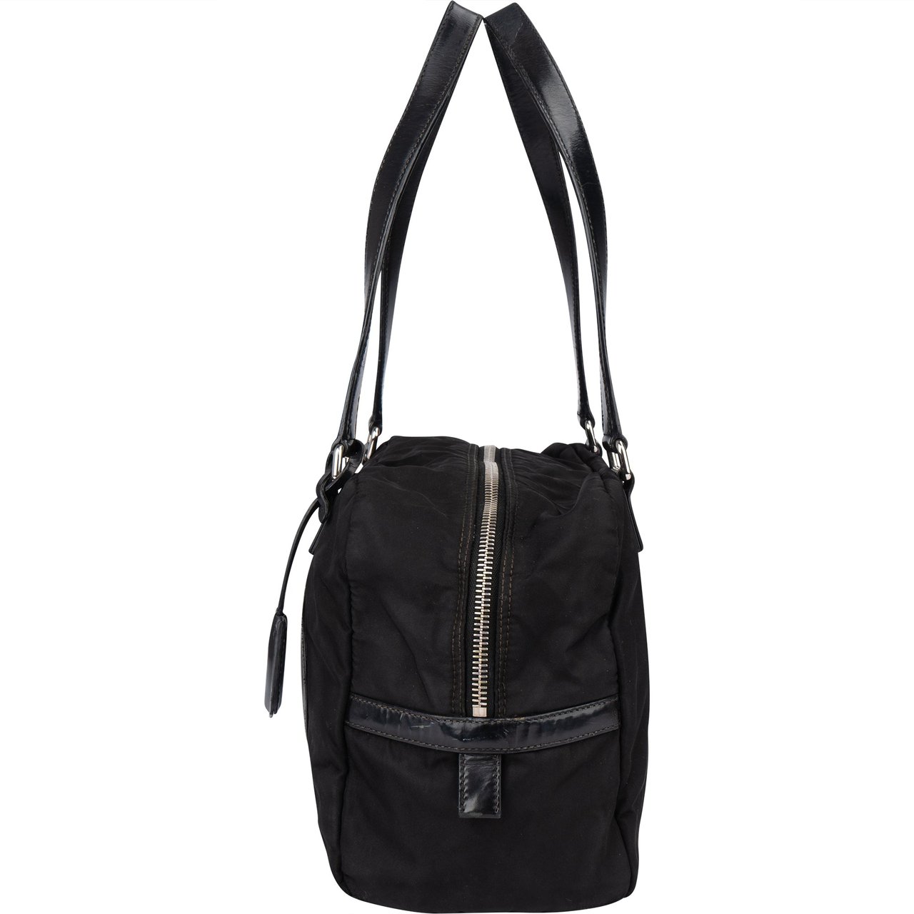 Prada Prada Black Nylon Milano Handbag Zwart