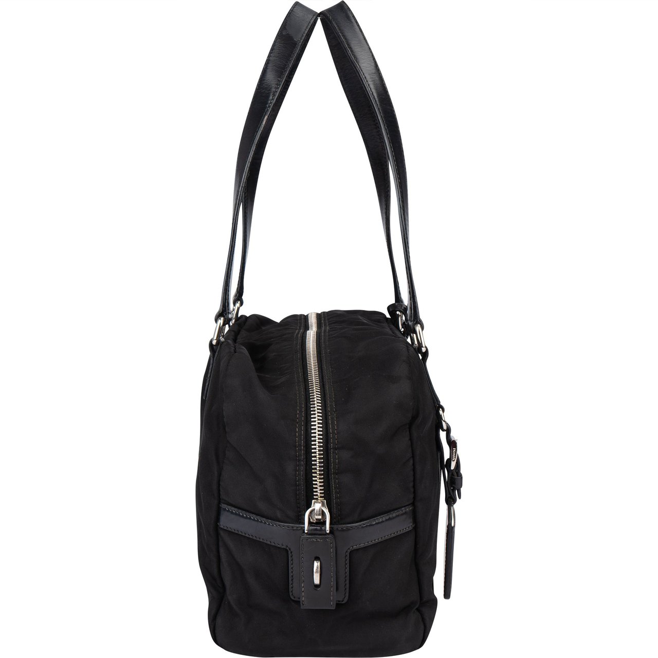 Prada Black Nylon Milano Handbag Zwart