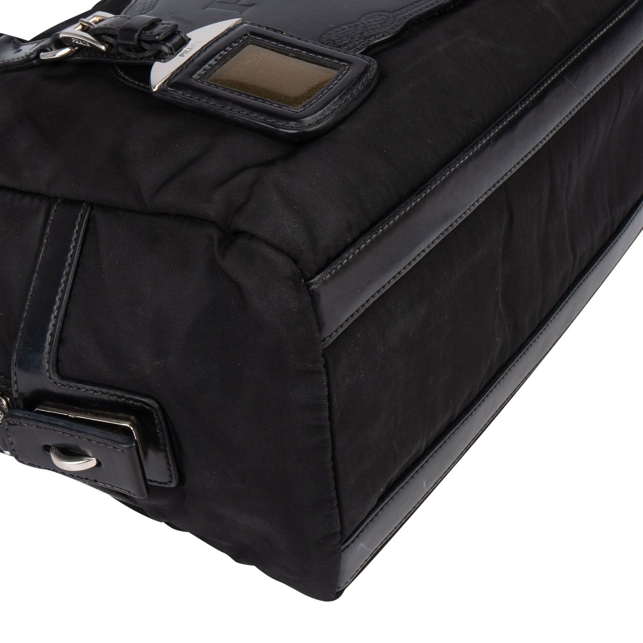 Prada Prada Black Nylon Milano Handbag Zwart