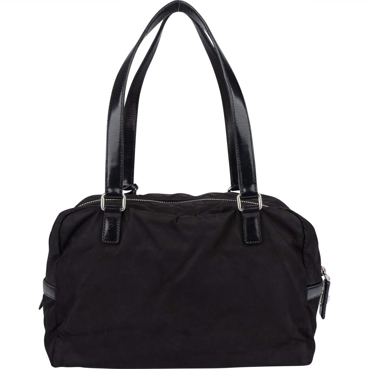 Prada Prada Black Nylon Milano Handbag Zwart