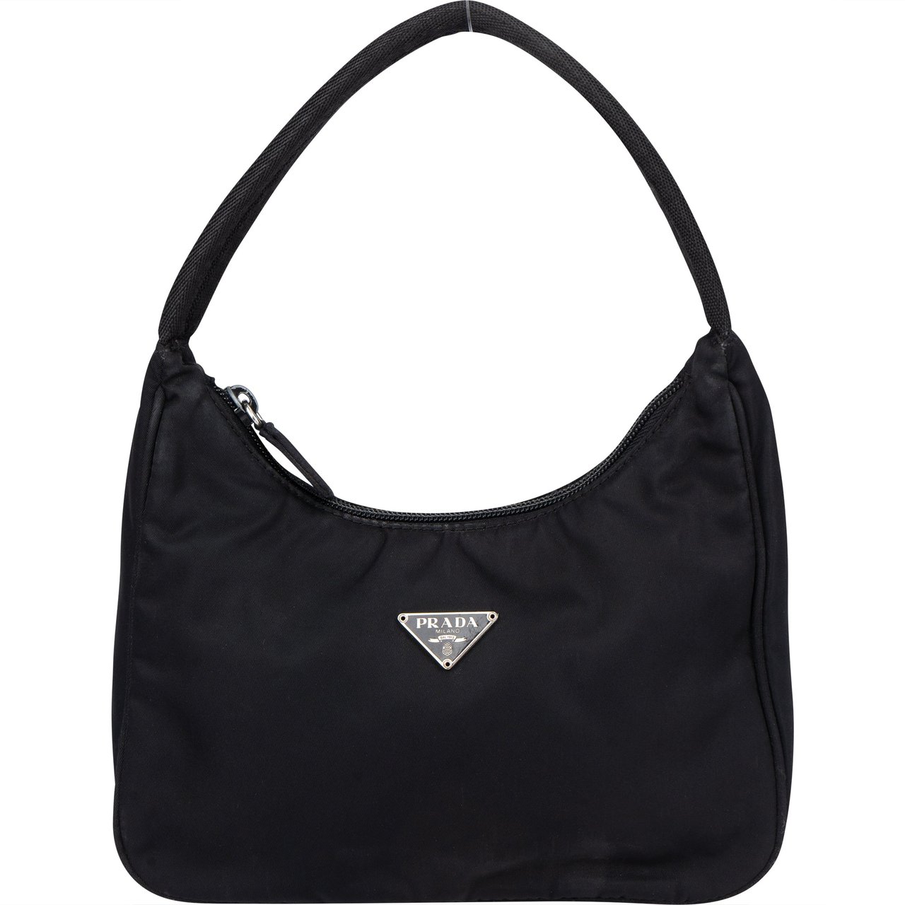 Prada Prada Black Nylon Triangle Vintage Re-Editon Handbag Zwart