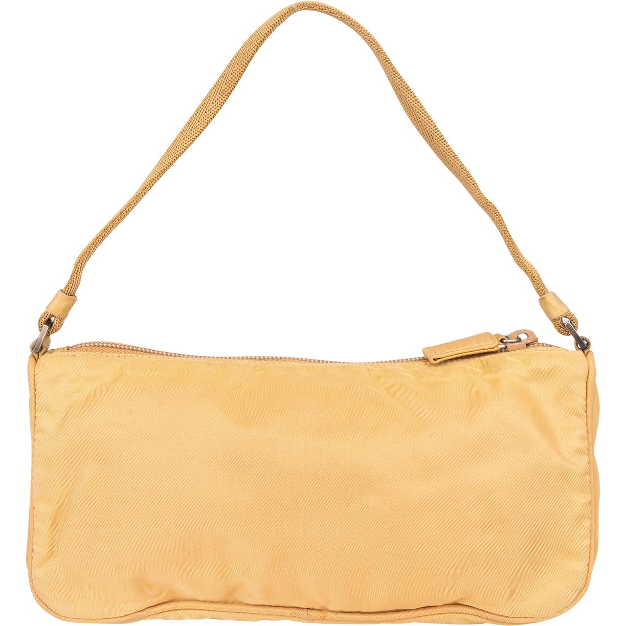Prada Prada Nylon Triangle Handbag Geel