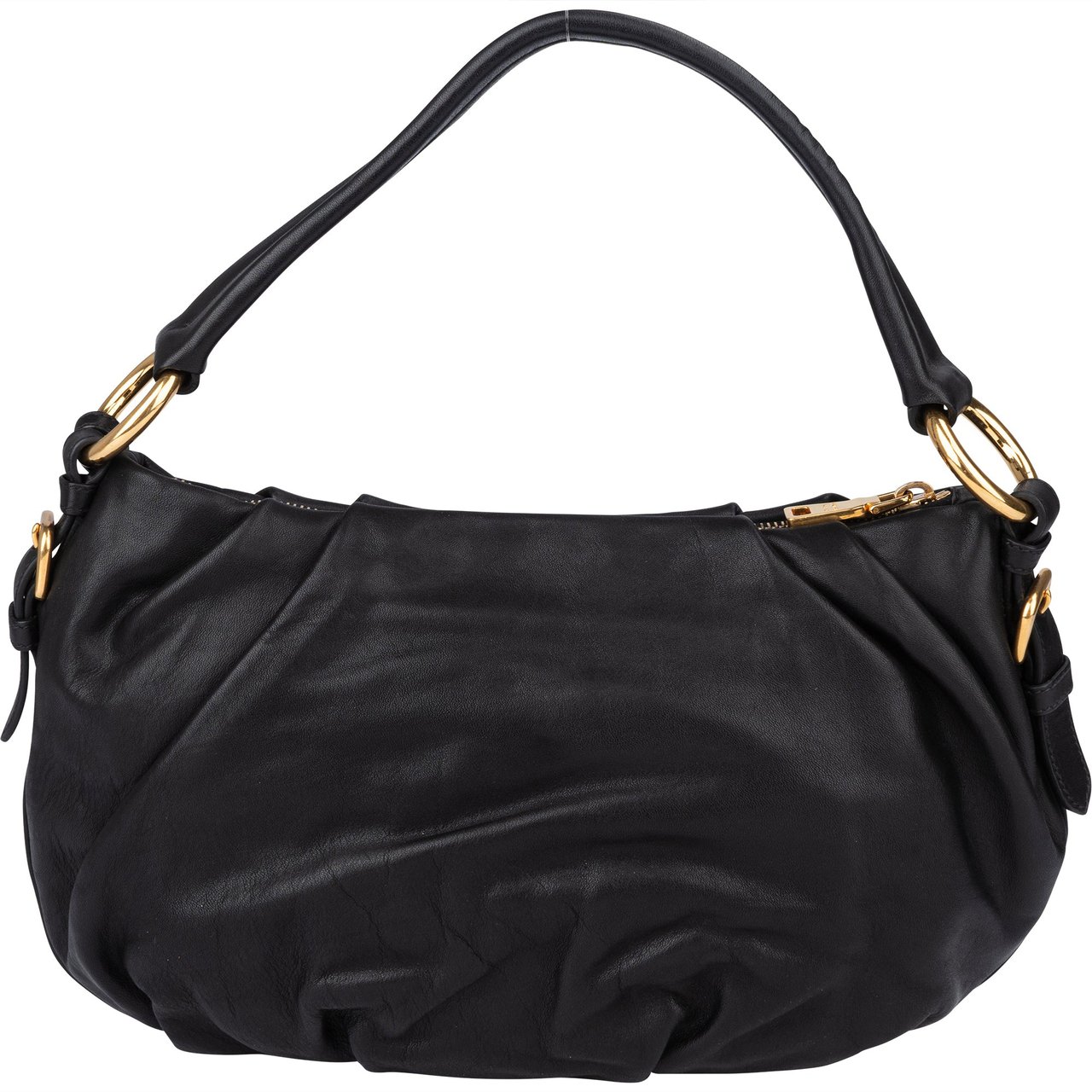 Prada Prada Classic Leather Handbag Zwart