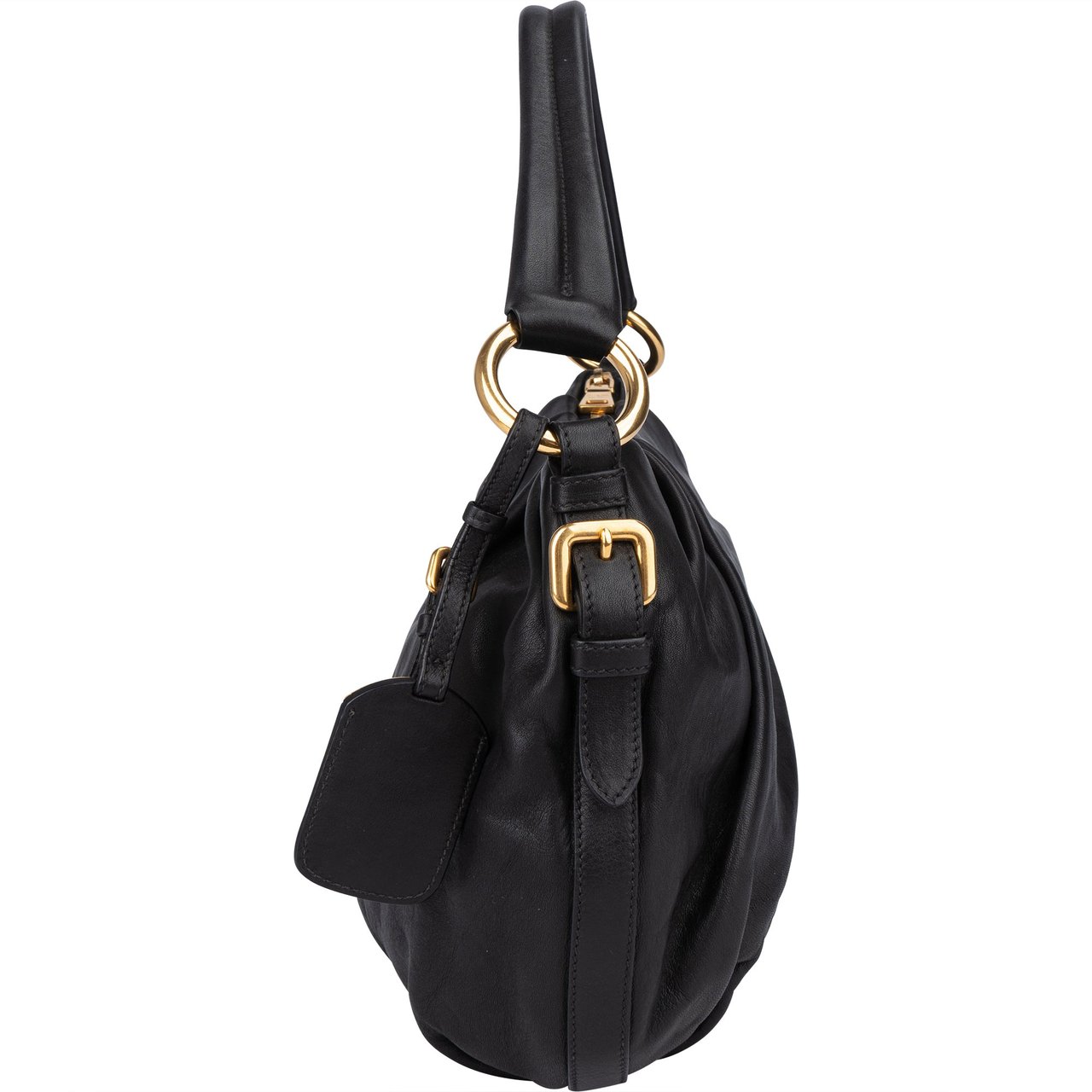 Prada Prada Classic Leather Handbag Zwart