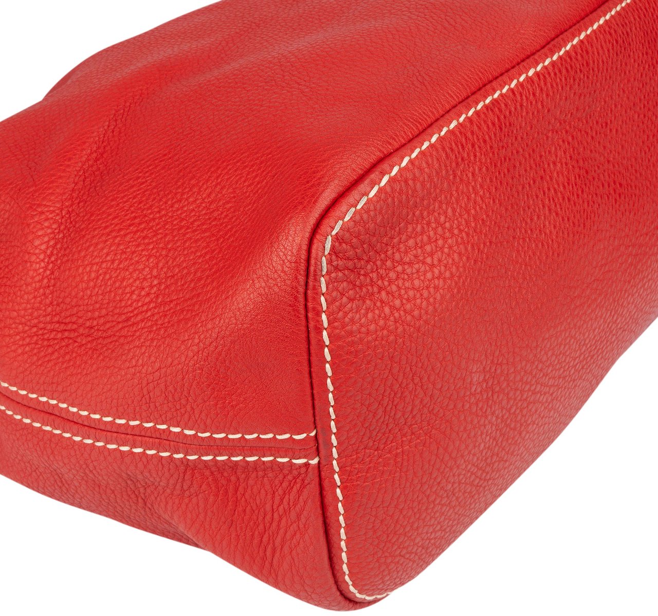 Prada Red Calfskin Daino Handbag Rood
