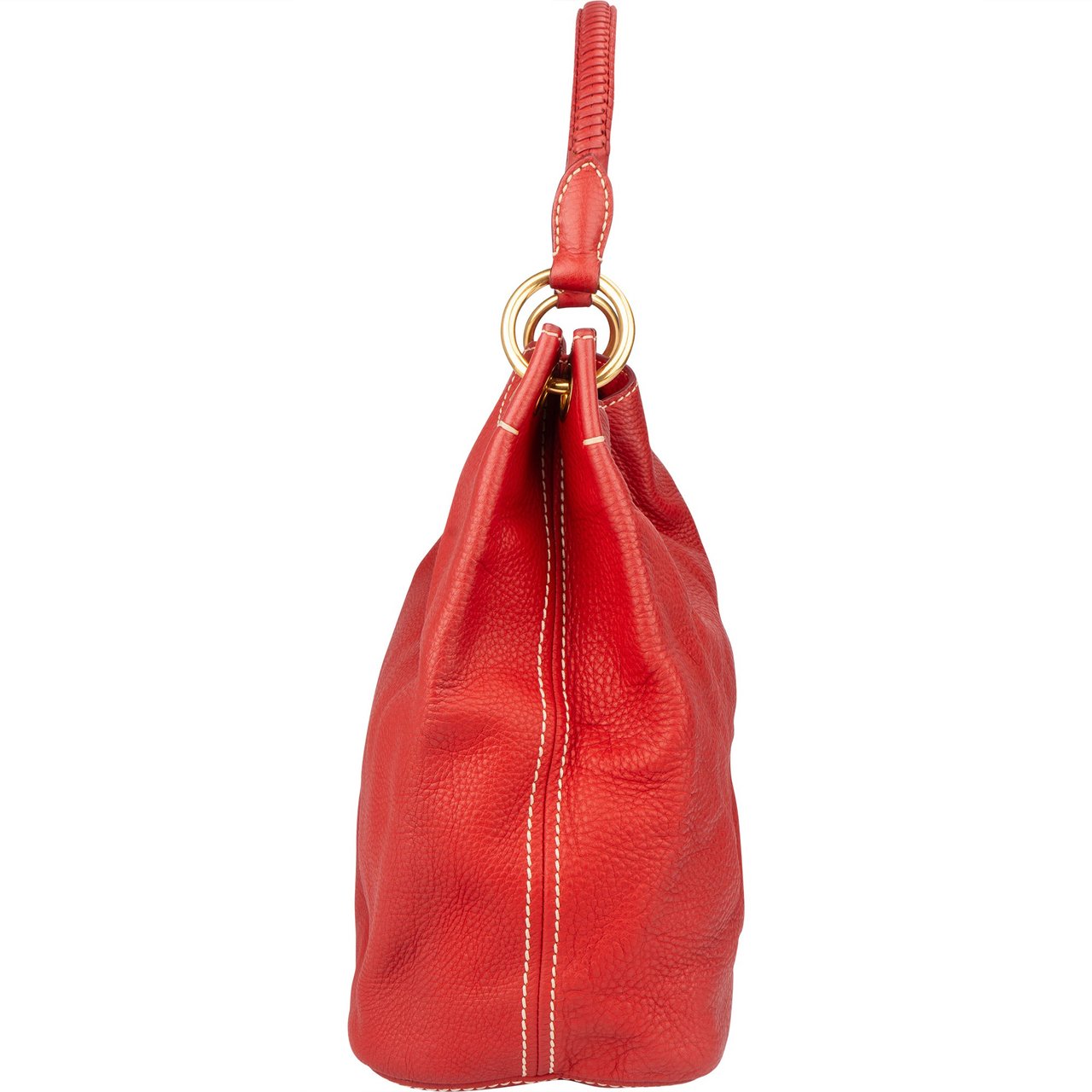 Prada Prada Red Calfskin Daino Handbag Rood