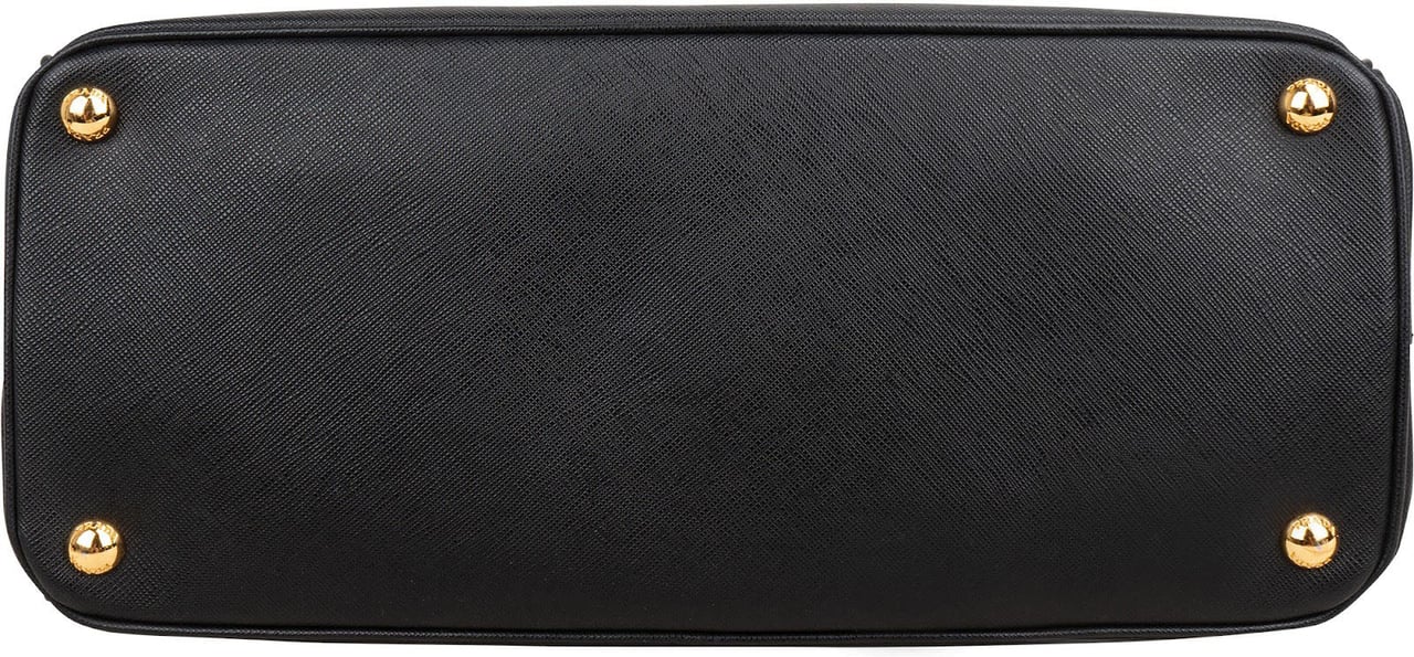 Prada Black Saffiano Leather Galleria Handbag Zwart