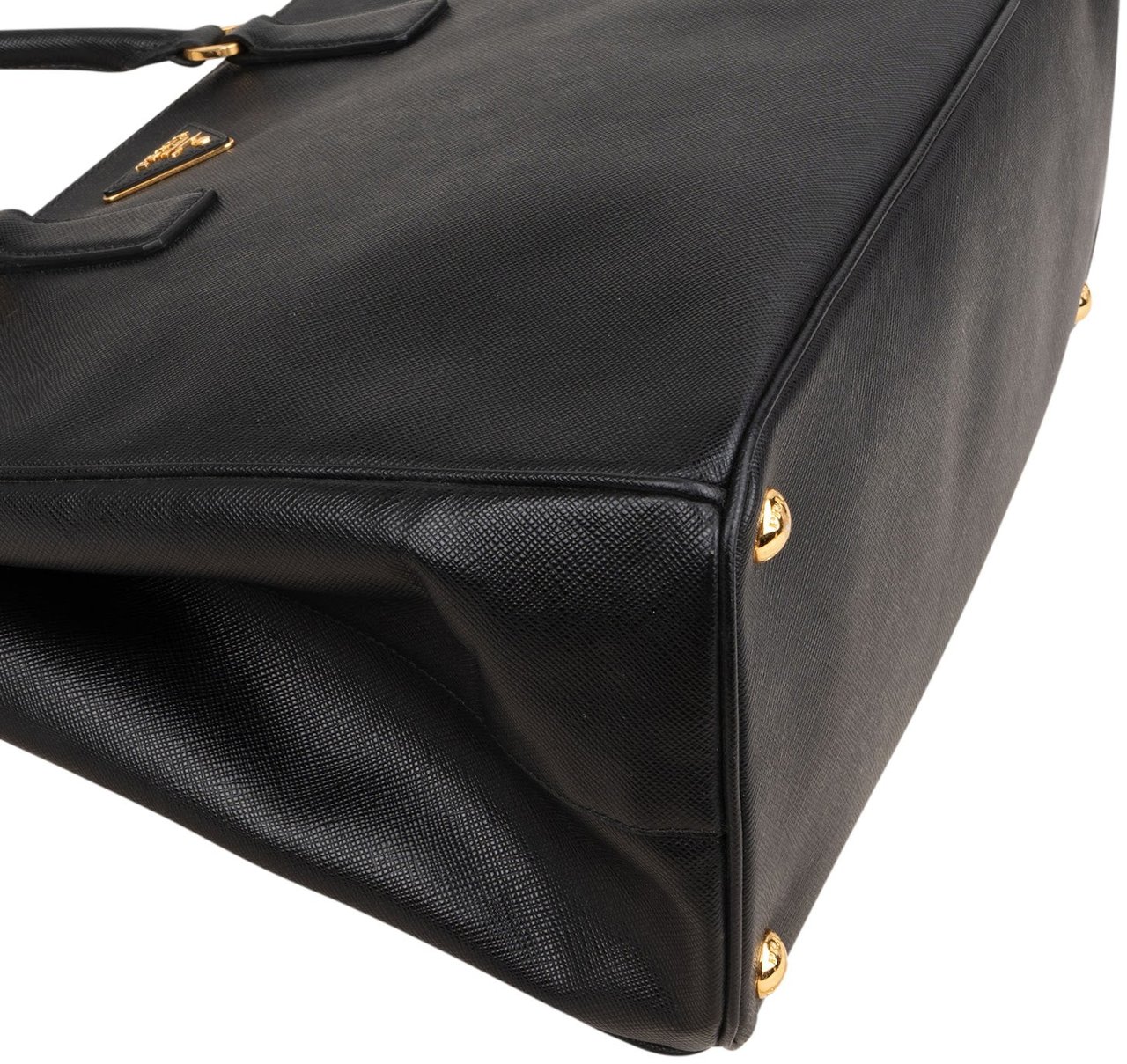 Prada Black Saffiano Leather Galleria Handbag Zwart
