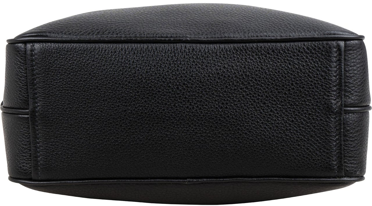 Prada Vitello Daino Leather Camera Crossbody Bag Zwart