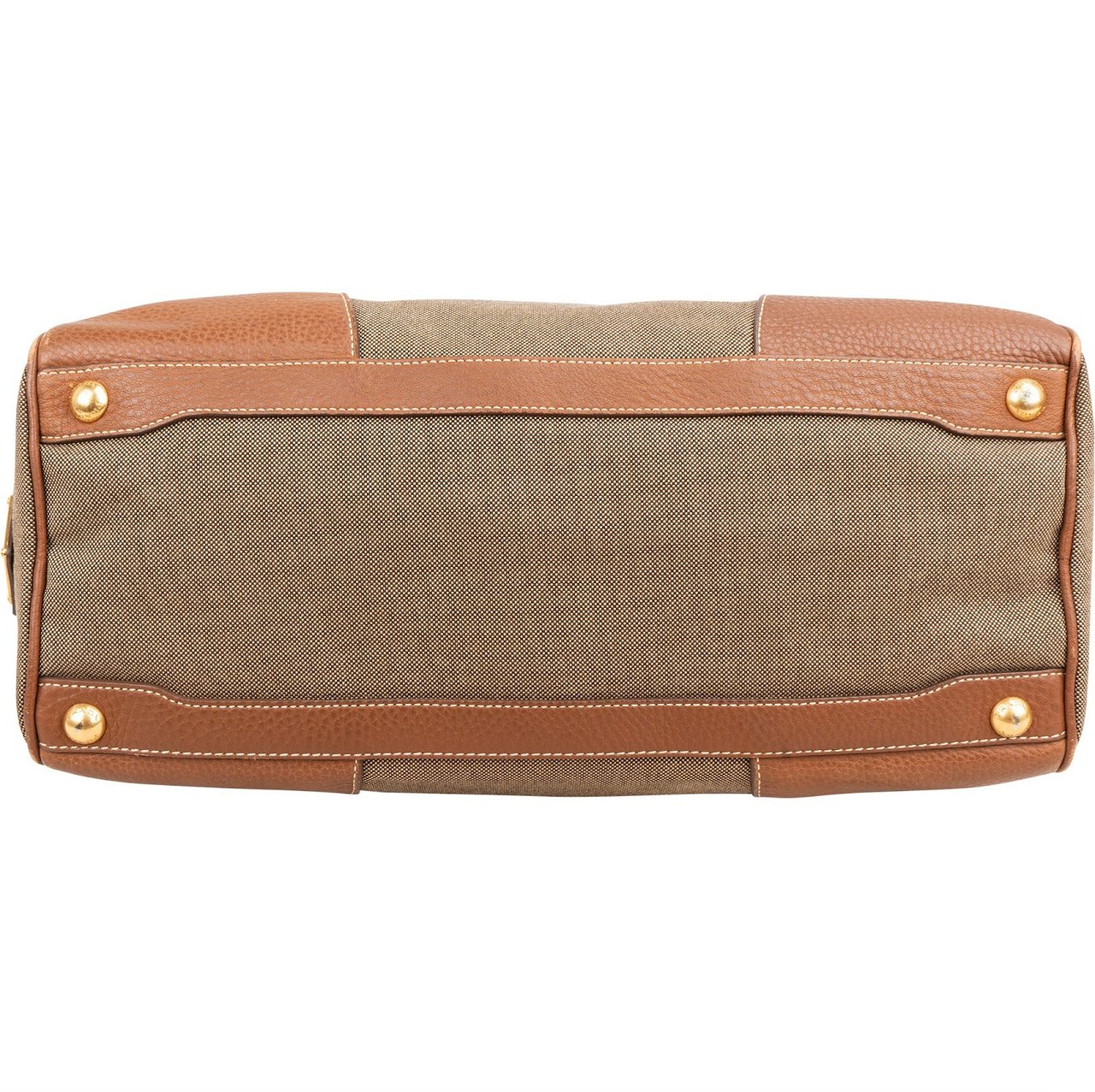 Prada Emblem Jacquard Bauletto Handbag Beige