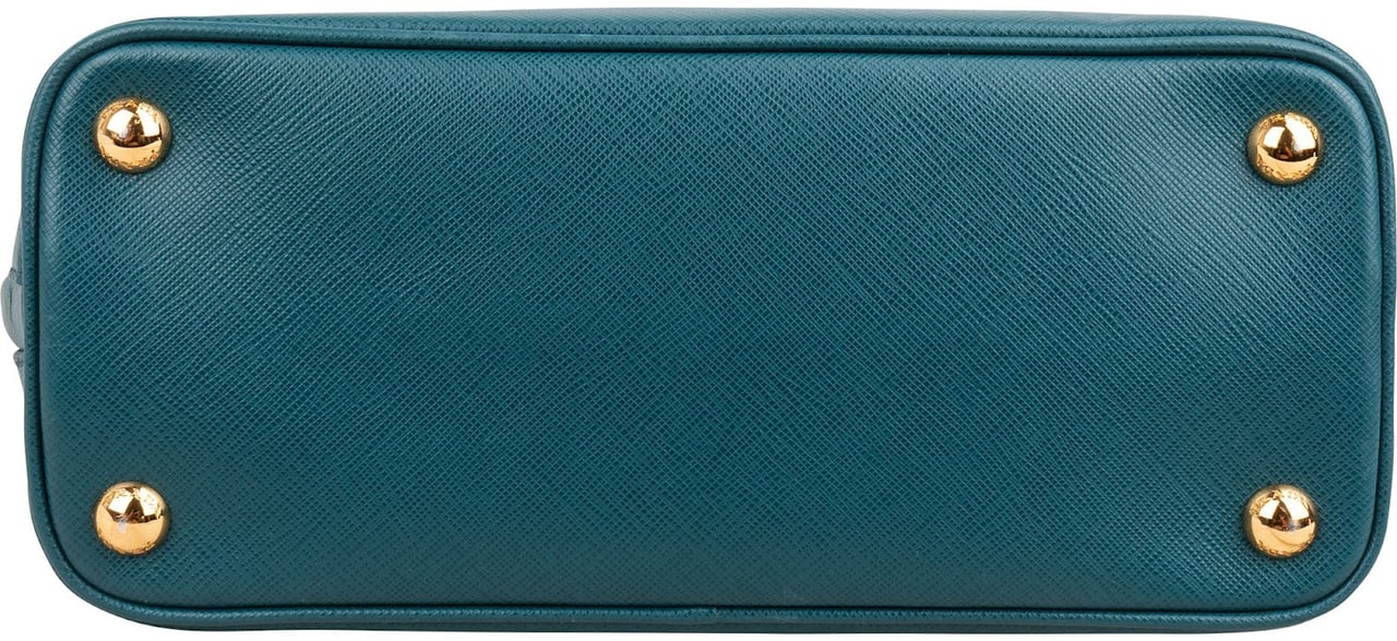 Prada Saffiano Leather Promende Handbag Blauw