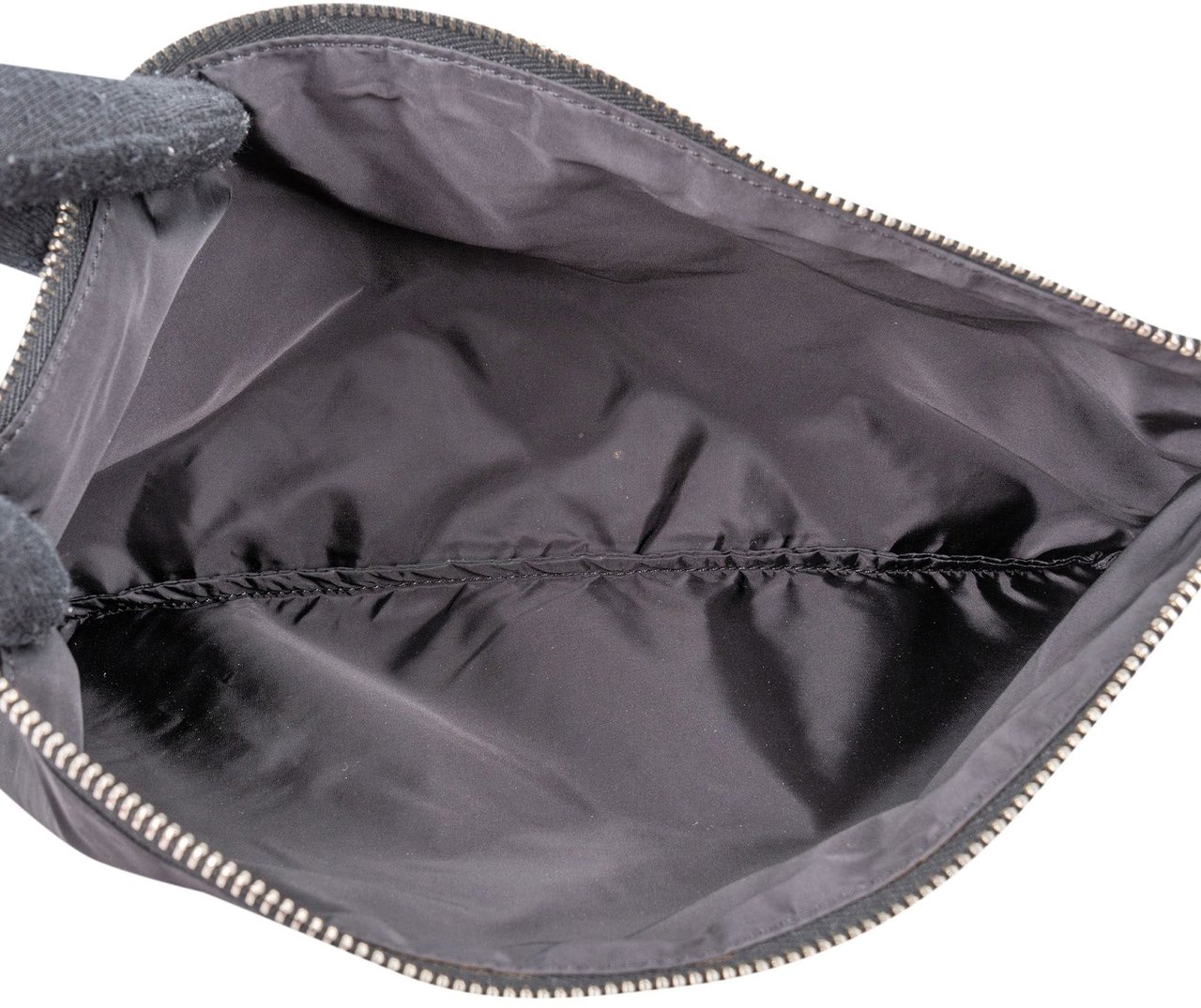 Prada Black Tessuto Triangle Pouch Zwart