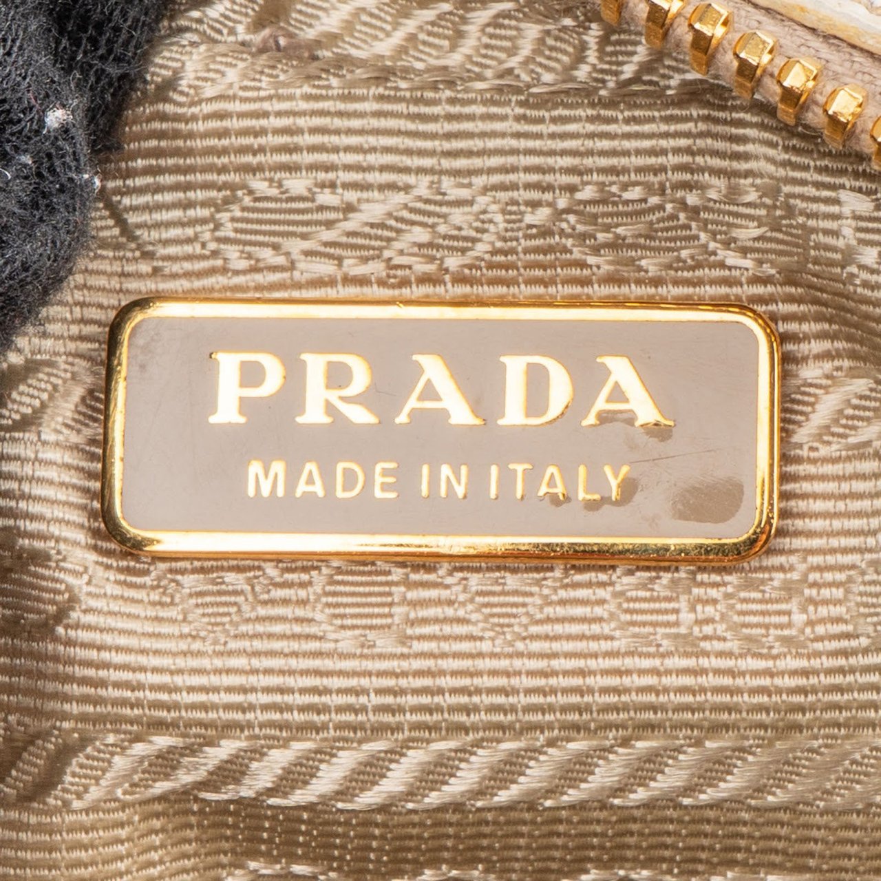 Prada Perforated Saffiano Leather Mini Pouch Wit